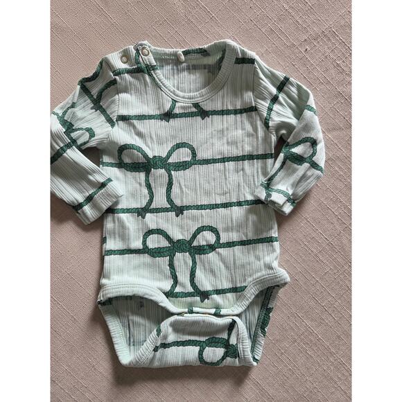 Mini Rodini Green Rope Bodysuit - Picture 2 of 6